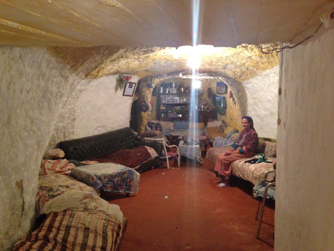 Inside a cave home